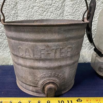 Vintage Milk Bottle and Bucket