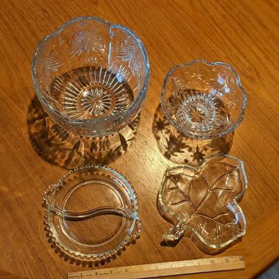 Variety Lot of 4 Glass Serving Dishes