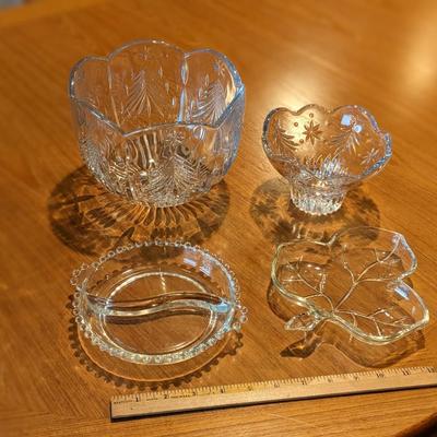 Variety Lot of 4 Glass Serving Dishes
