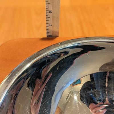 Frontgate 18/10 Stainless Steel Mixing Bowl With Wood Stand Made In Italy Heavy