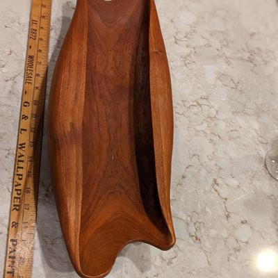 Exquisite Juhl Design Scandinavian Teak Bowl Hand Worked