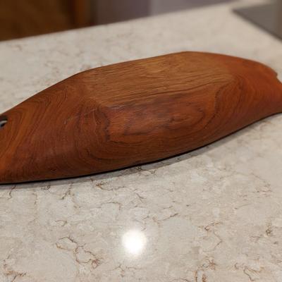 Exquisite Juhl Design Scandinavian Teak Bowl Hand Worked