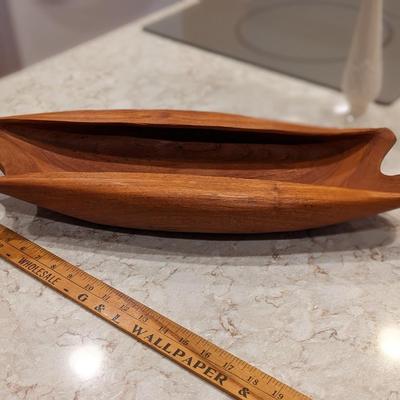 Exquisite Juhl Design Scandinavian Teak Bowl Hand Worked
