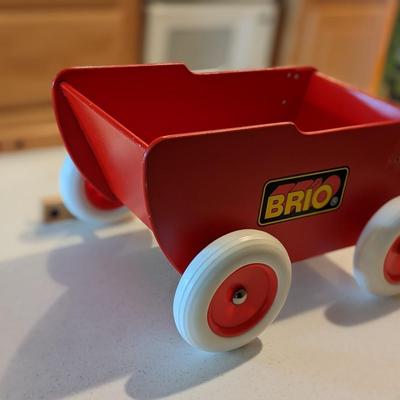 Quality BRIO Wooden Push Cart