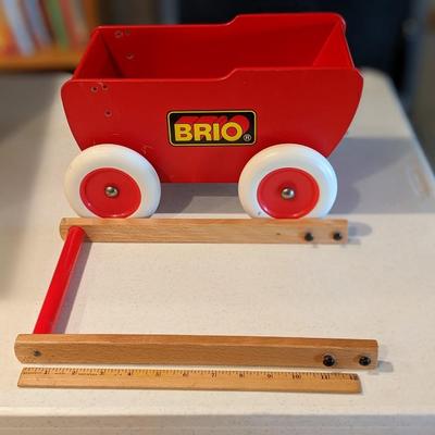 Quality BRIO Wooden Push Cart