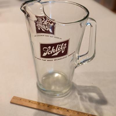 Like New Vintage Schlitz Glass Pitcher