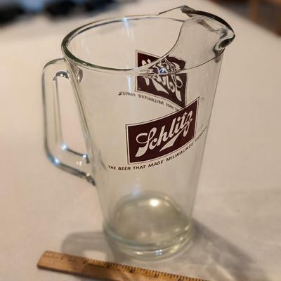 Like New Vintage Schlitz Glass Pitcher