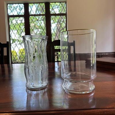 2 Glass Vases