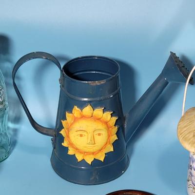 Variety lot with Folk Art Sun Watering Can