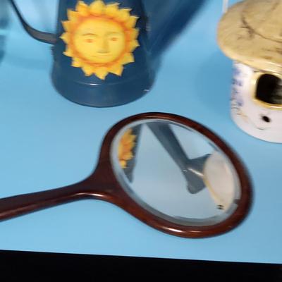 Variety lot with Folk Art Sun Watering Can