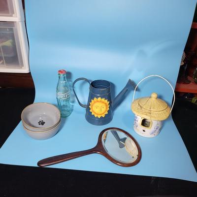Variety lot with Folk Art Sun Watering Can