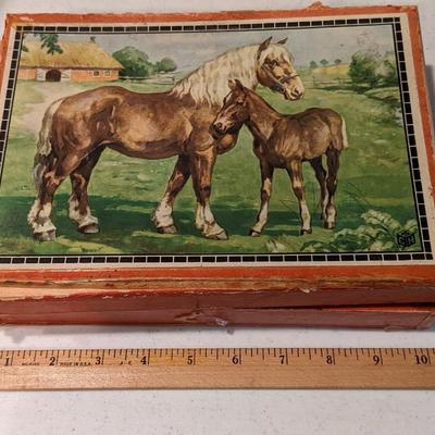 Vintage Puzzle Block Set 6 sided