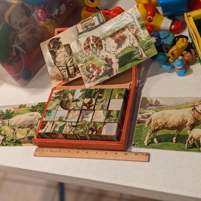Vintage Puzzle Block Set 6 sided