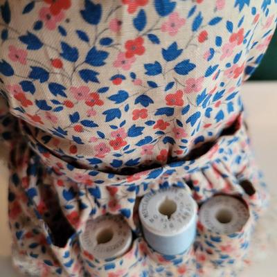 Vintage Soap Bottle Sewing Kit Doll