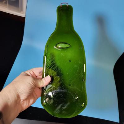 Pressed Glass Bottles Cheese Server Lot