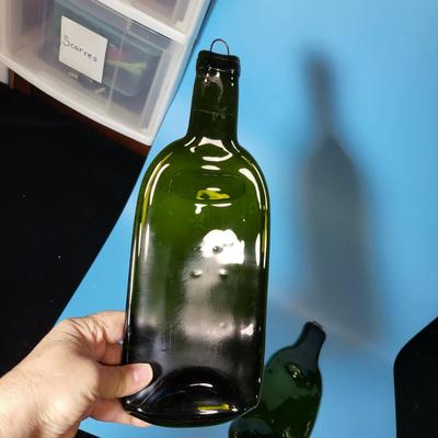 Pressed Glass Bottles Cheese Server Lot