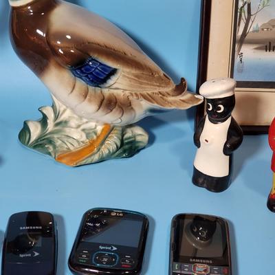 Misc. Lot with Vintage Ceramic Duck