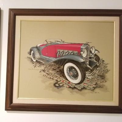 Framed Car Art Work