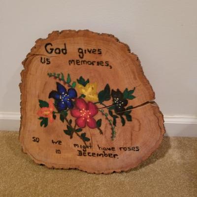 Wood Slab Sign