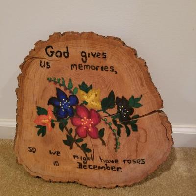 Wood Slab Sign
