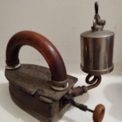 Antique Self-Heating Steam Iron