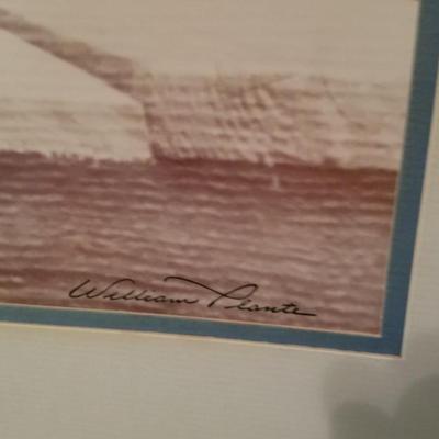 Framed and Matted Boat