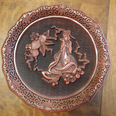 Chinese Cinnabar Plates
