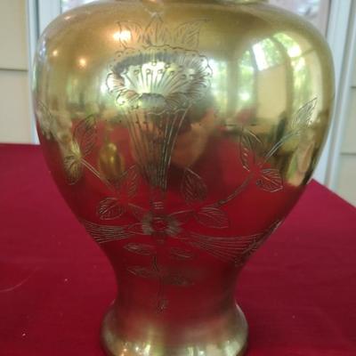 Gold Toned Urn and Sugar Bowl