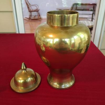 Gold Toned Urn and Sugar Bowl