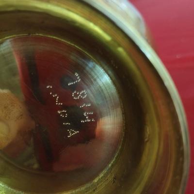 Gold Toned Urn and Sugar Bowl
