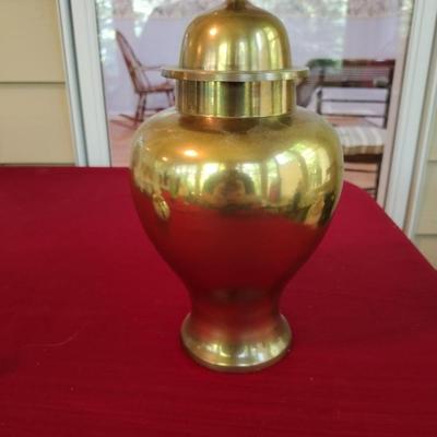 Gold Toned Urn and Sugar Bowl