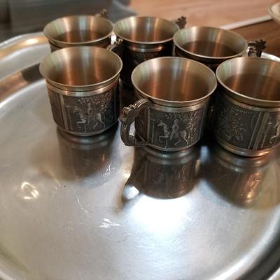 Pewter Cups & Plates