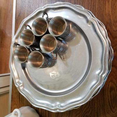 Pewter Cups & Plates