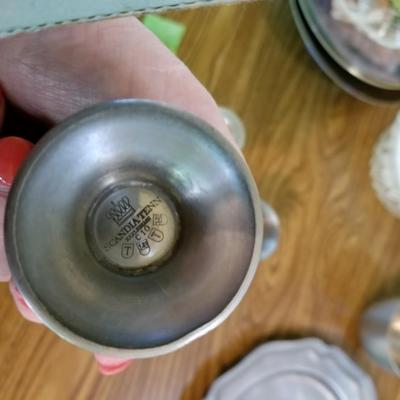 Variety of Pewter Tankards and more