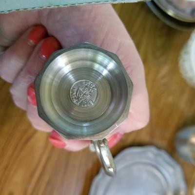 Variety of Pewter Tankards and more