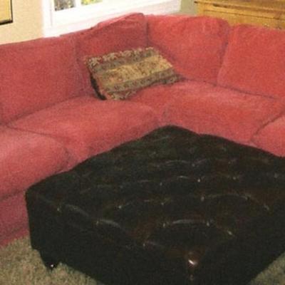 Pottery Bard slipcovered sectional.