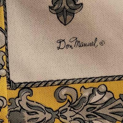 Vtg 1970s Signed Jersey Don Manuel dress Baroque  Design