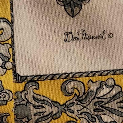 Vtg 1970s Signed Jersey Don Manuel dress Baroque  Design