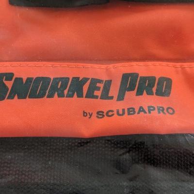 Snorkel Pro Cruiser Snorkeling Vest, Black/Orange Large, Snorkel and Mask