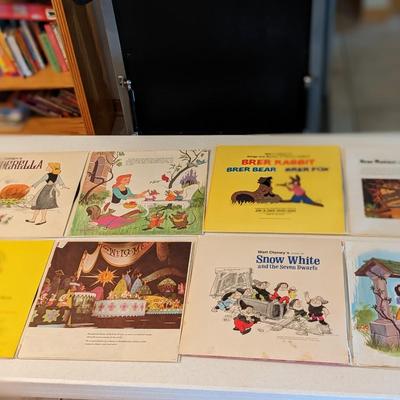 Lot Of 4 Disney Vinyl Record LP and Storybooks