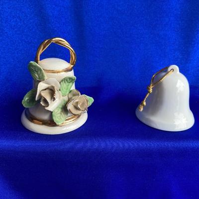 VINTAGE TOKAY HULL CANDLE STICK POTTERY DISH AND BELLS