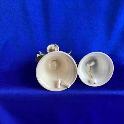 VINTAGE TOKAY HULL CANDLE STICK POTTERY DISH AND BELLS