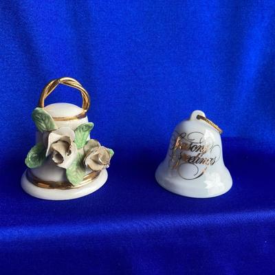 VINTAGE TOKAY HULL CANDLE STICK POTTERY DISH AND BELLS