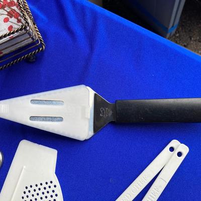 Some Handy Pampered Chef Goodies and Other Helpful Utensils and Kitchen Gadgets even an Adjustable Tray