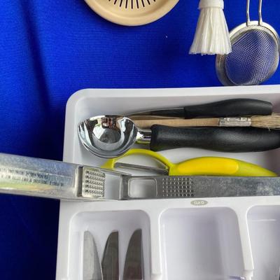 Some Handy Pampered Chef Goodies and Other Helpful Utensils and Kitchen Gadgets even an Adjustable Tray