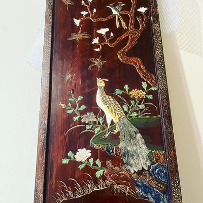 Four-panel Chinese coromandel folding screen