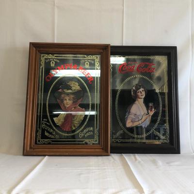 Coca-Cola&quot;Waitress&quot; Framed Logo Mirror 141［並行輸入］ 中古】(未使用・未開封品)Coca-ColaWaitress Framed Logo Mirror