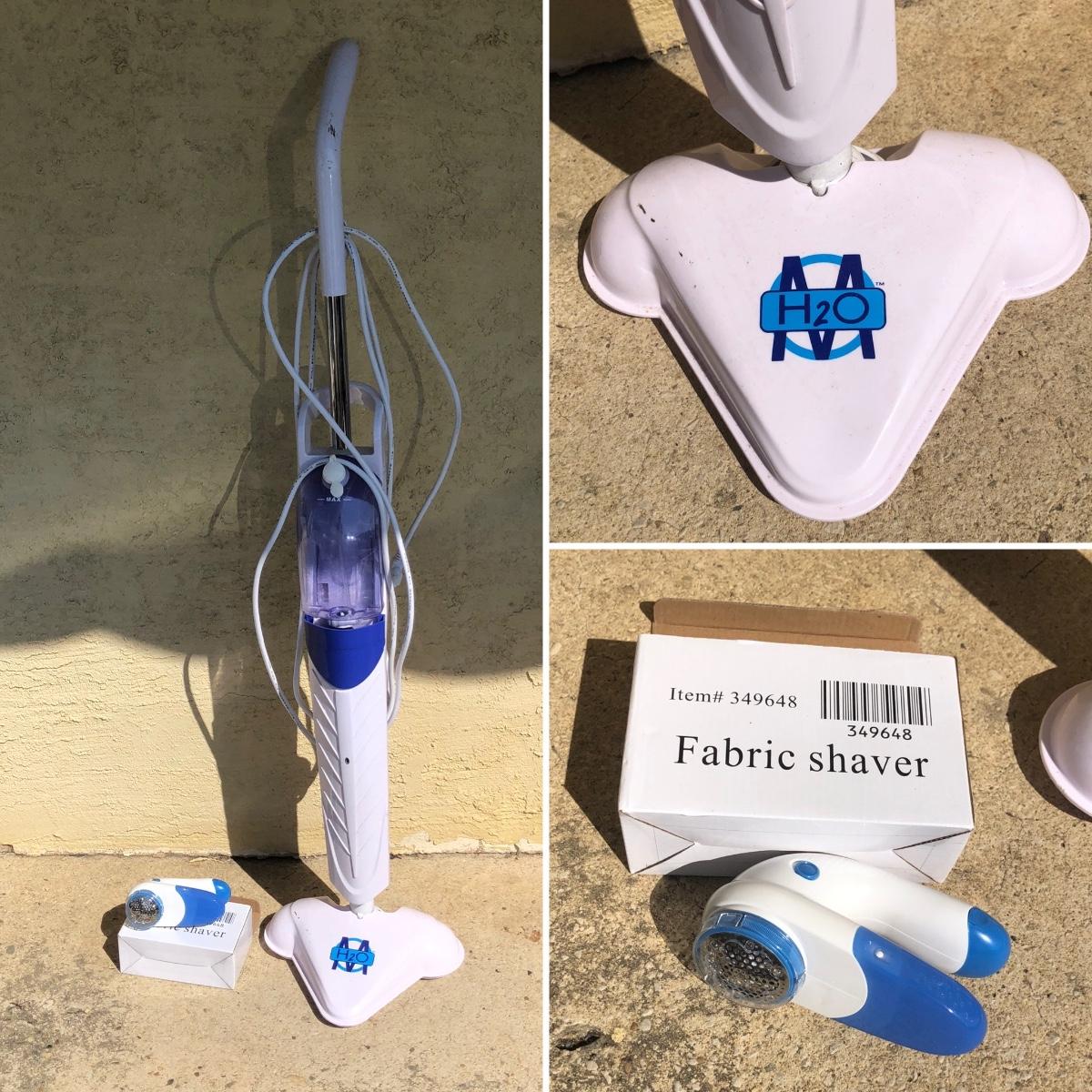 LOT 58 H20 Mop Steam Cleaner Model 808.092 & Hand Held Fabric Shaver