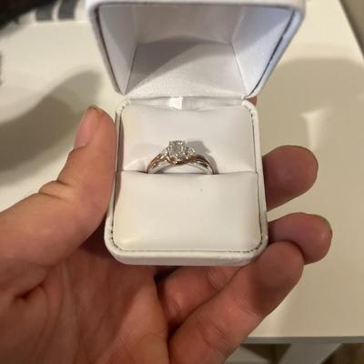 Two-Tone Diamond Wedding Ring size 7.5