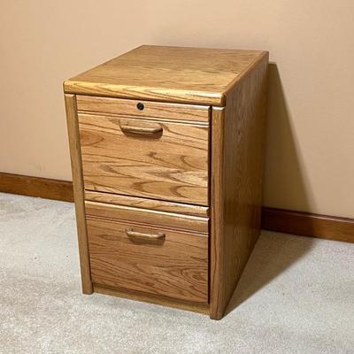 Solid Wood 2 Drawer Filing Cabinet ~ *Read Details